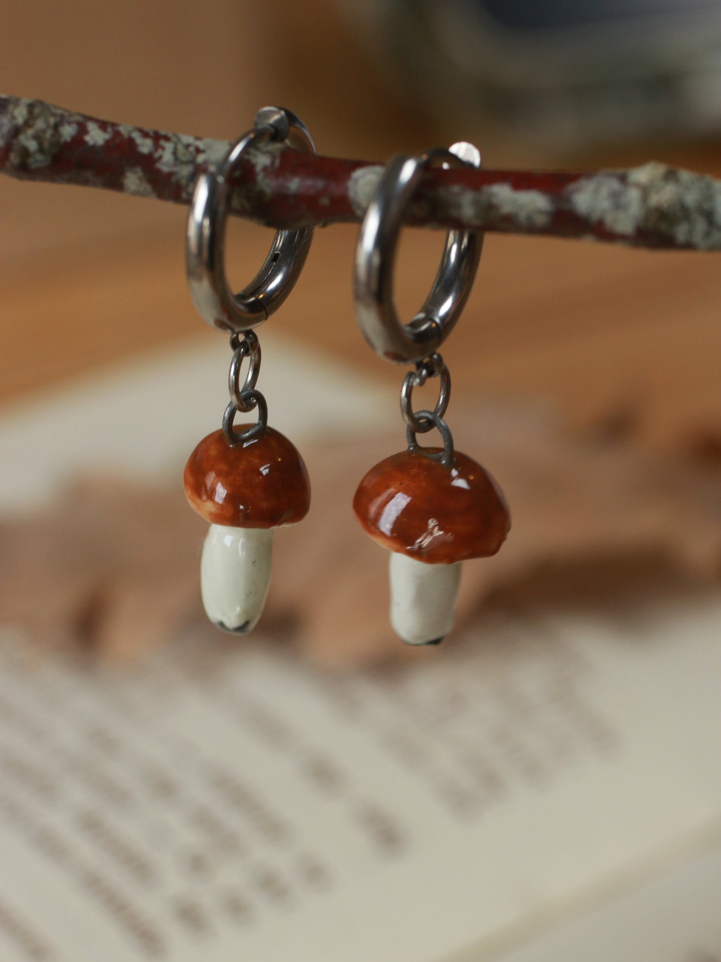 Mushroom earrings