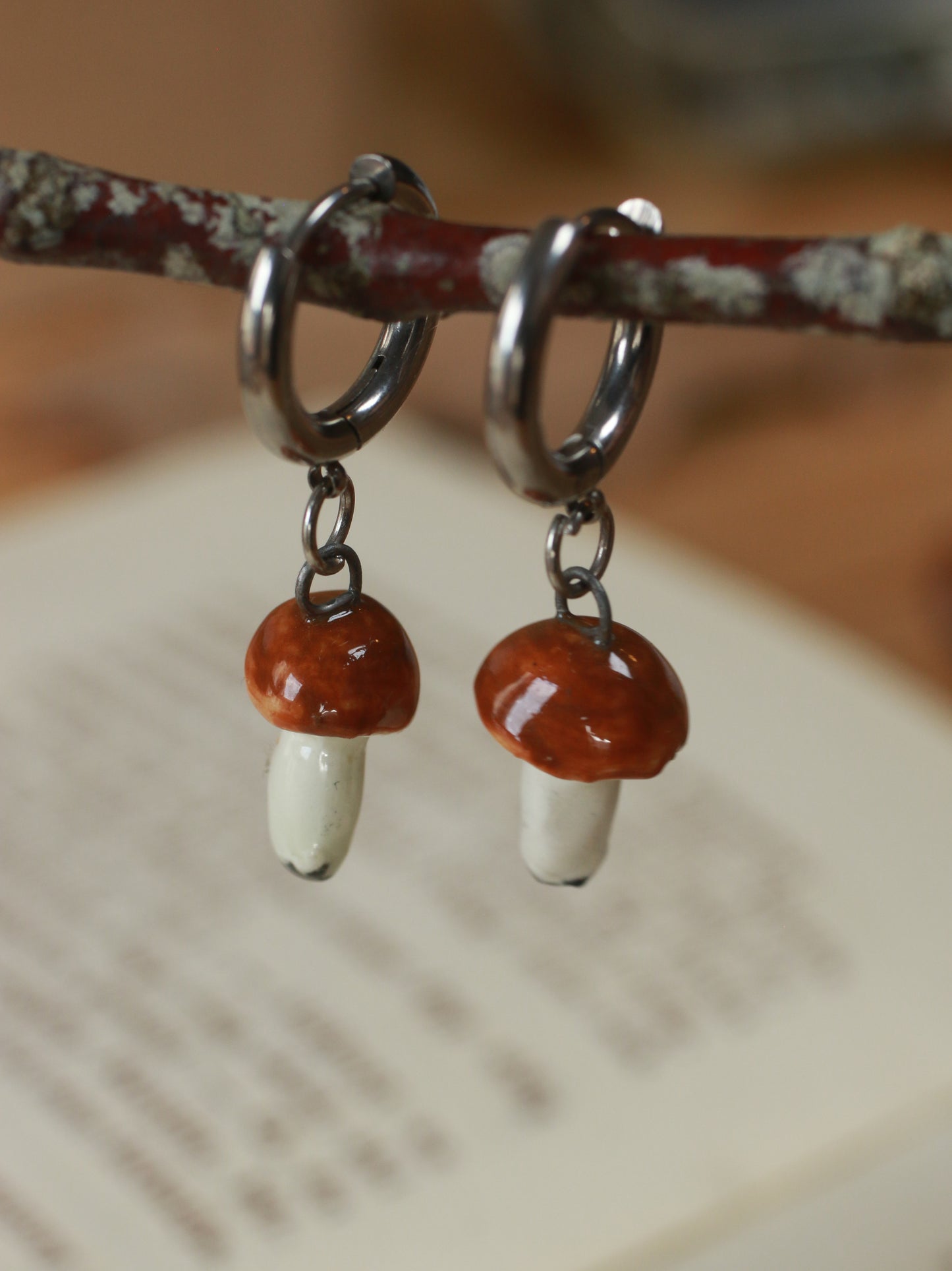 Mushroom earrings