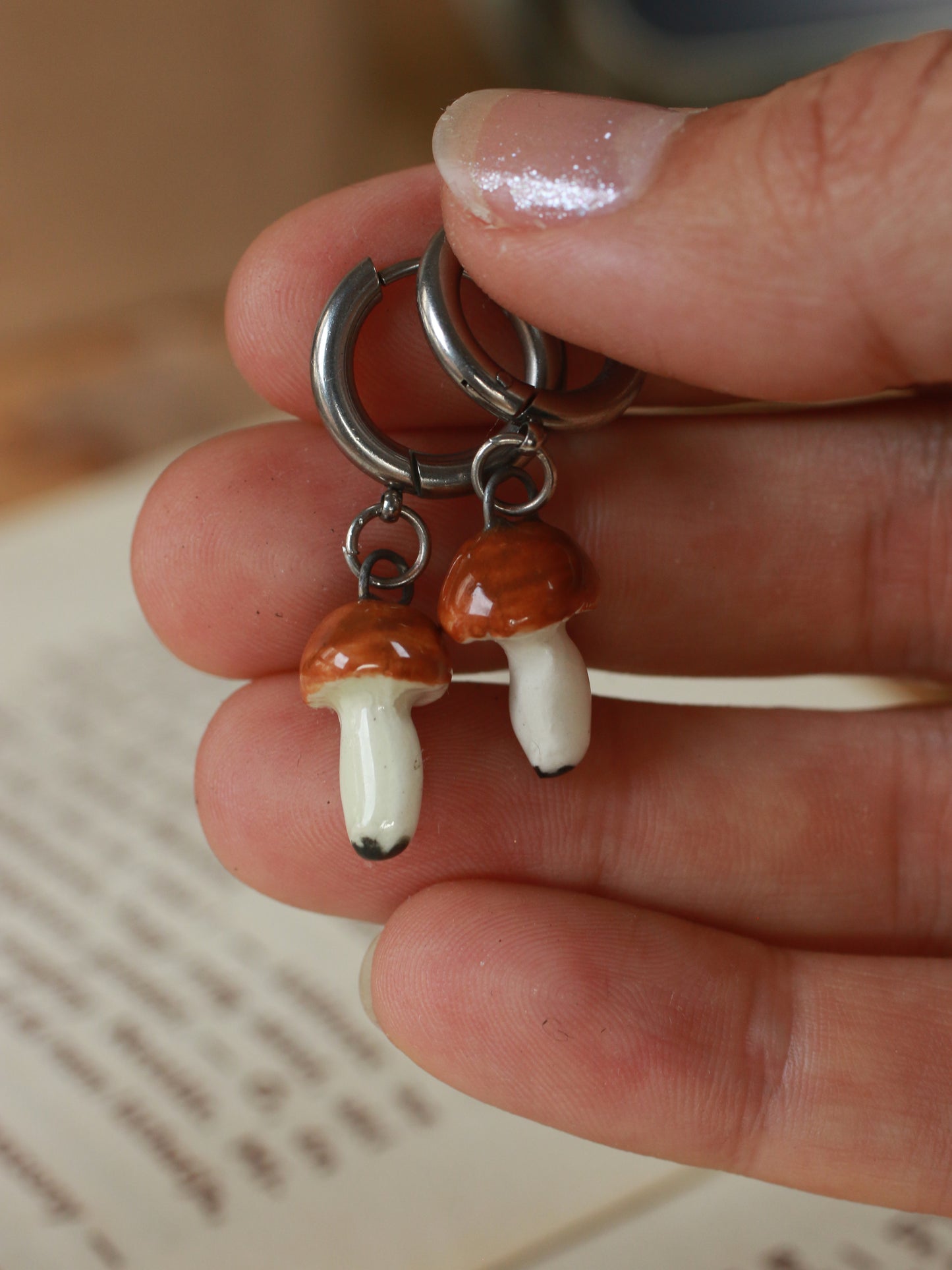 Mushroom earrings