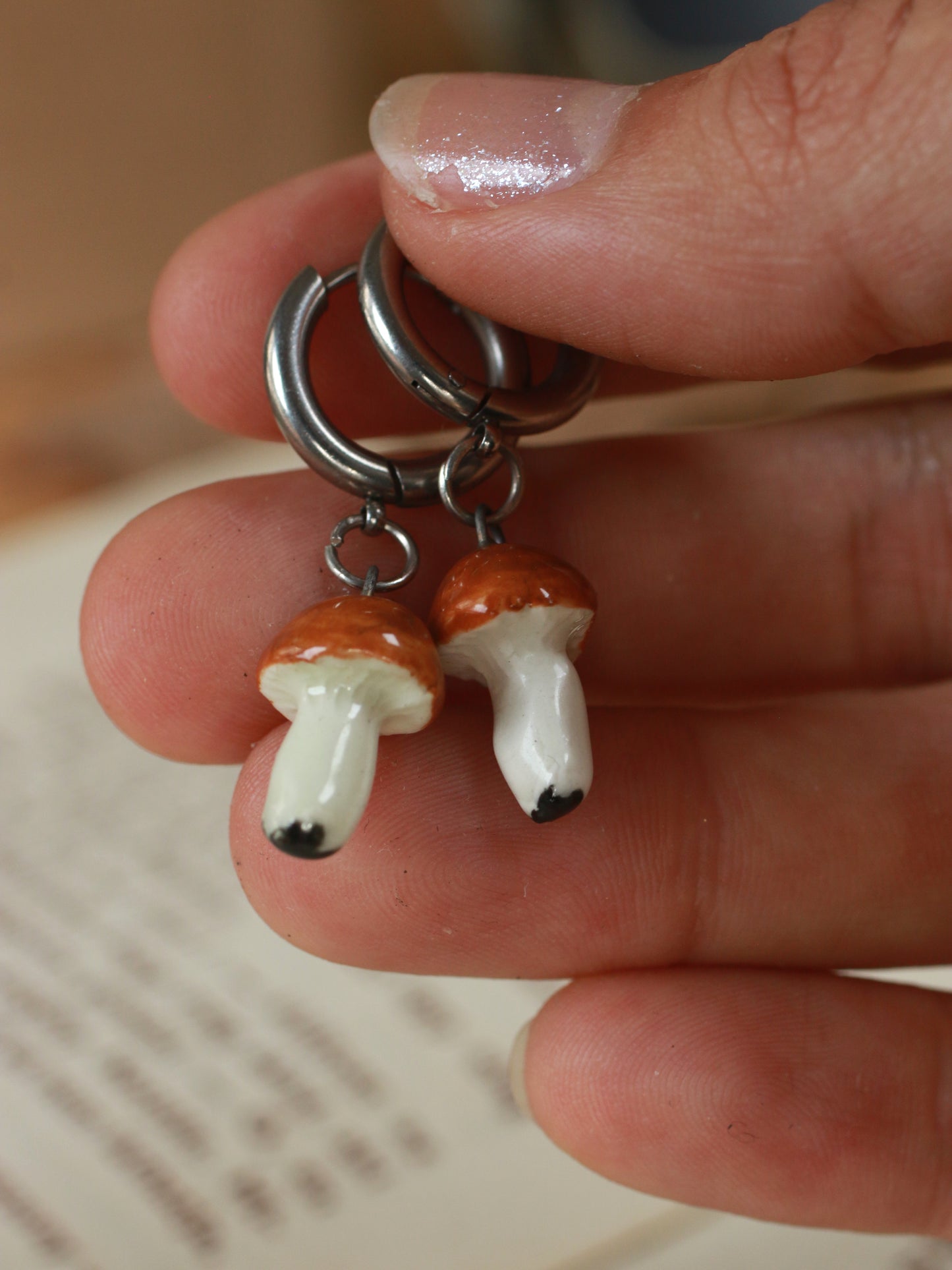 Mushroom earrings