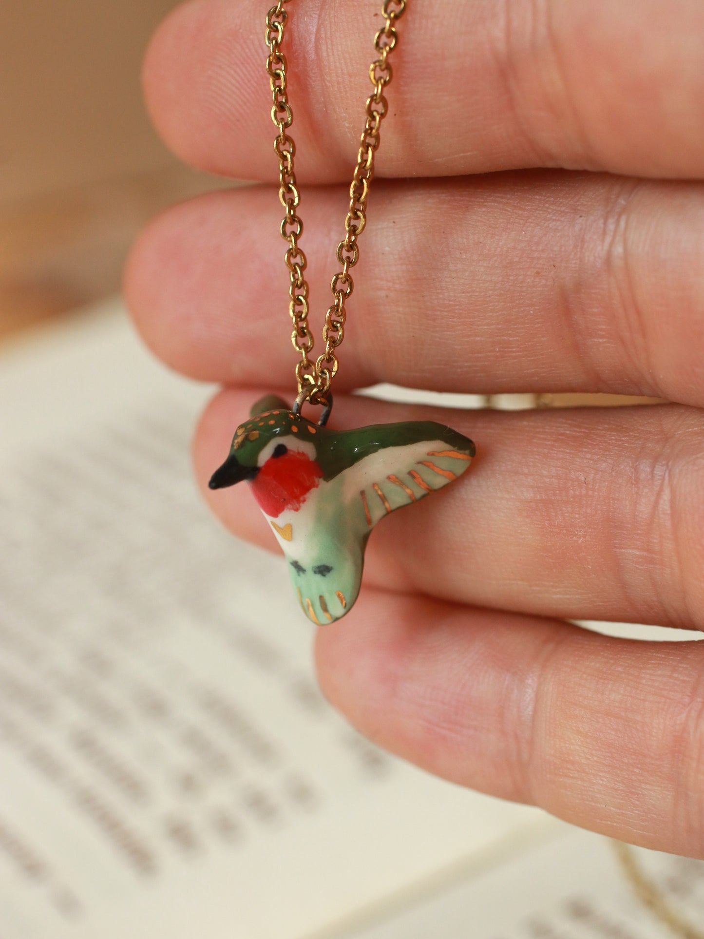 Hummingbird necklace