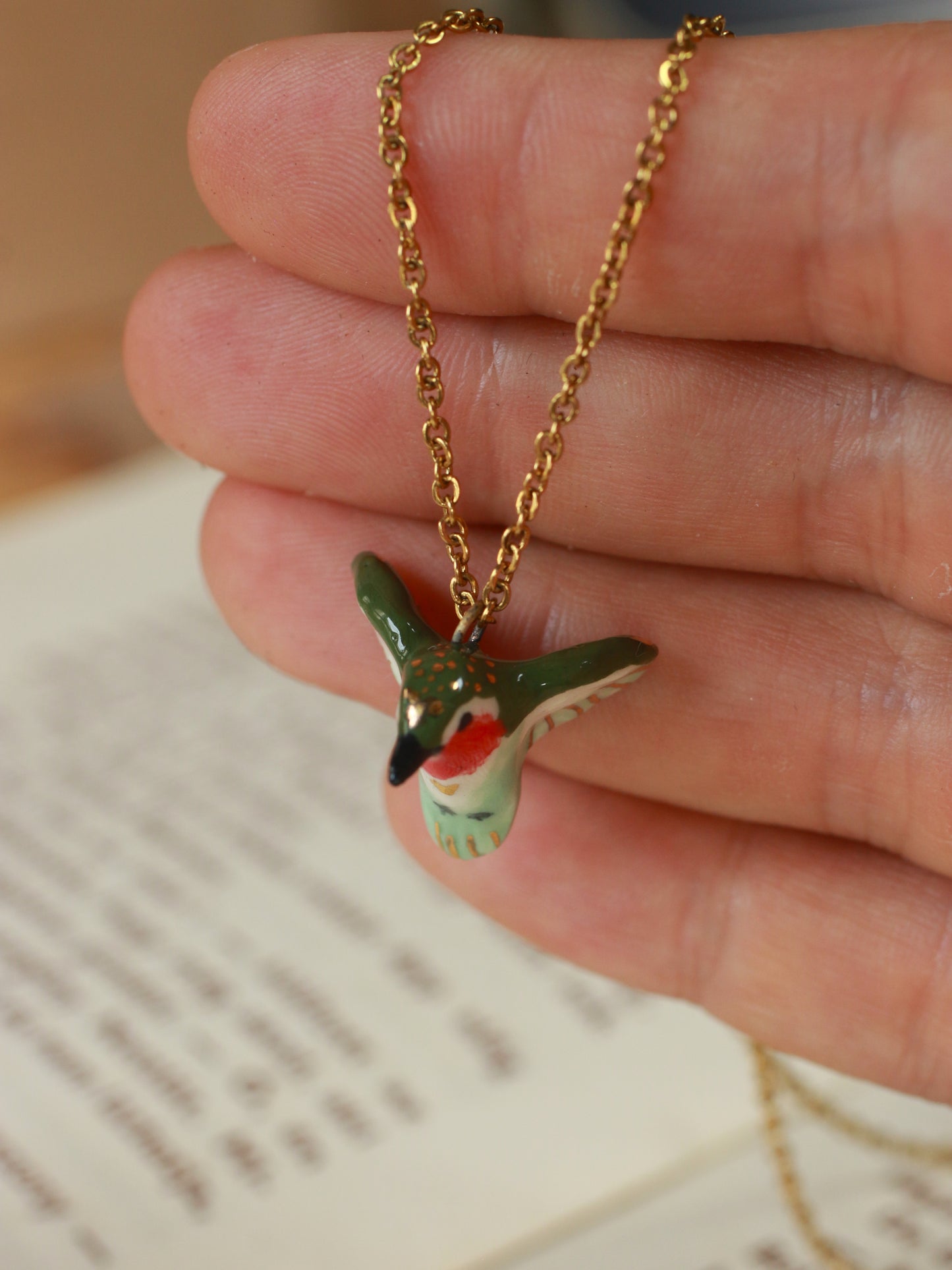 Hummingbird necklace