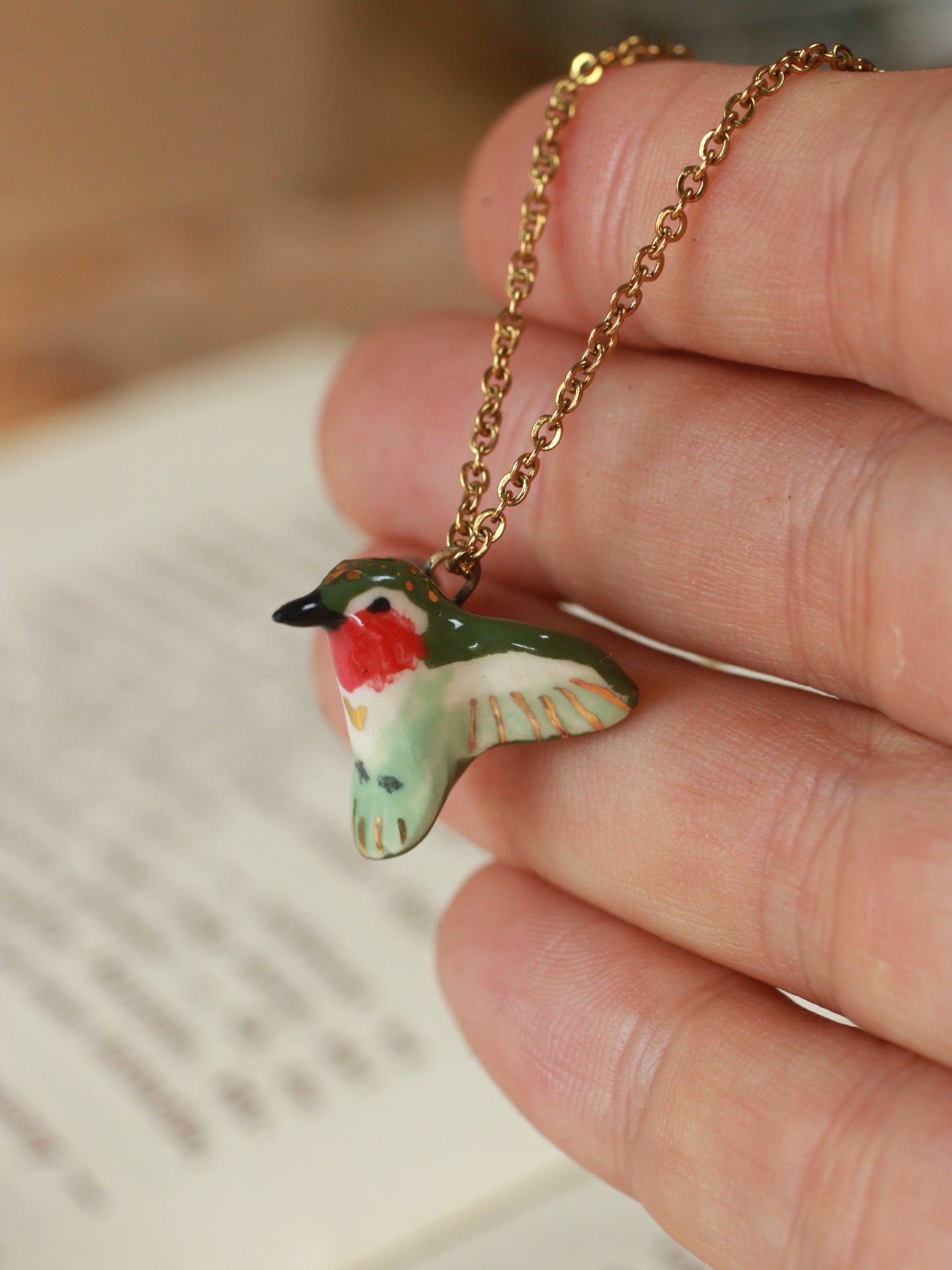 Hummingbird necklace