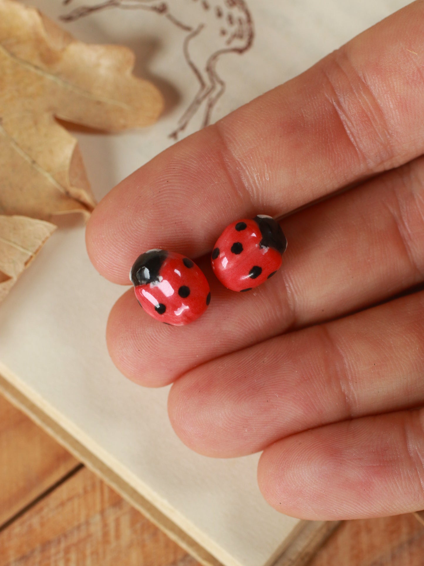 Ladybug earrings