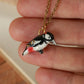 Woodpecker necklace