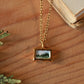 Tiny landscape painting necklace
