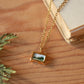 Tiny landscape painting necklace