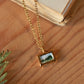 Tiny landscape painting necklace