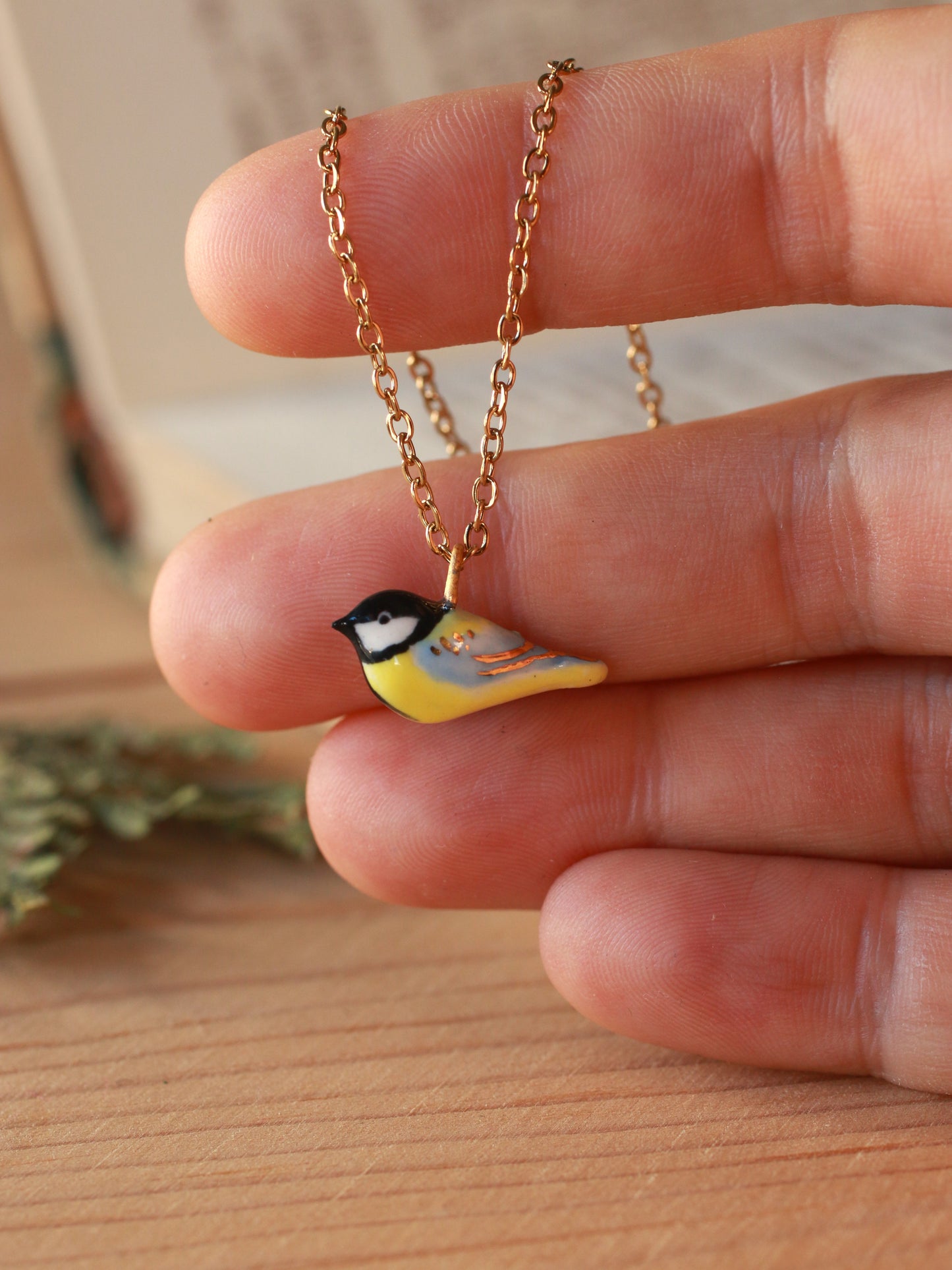 Great tit necklace