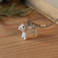 Snow leopard necklace