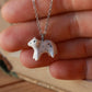Snow leopard necklace