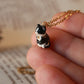 Tuxedo cat necklace