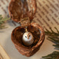 Baby owl necklace - in a nutshell box