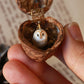 Baby owl necklace - in a nutshell box