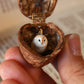 Baby owl necklace - in a nutshell box
