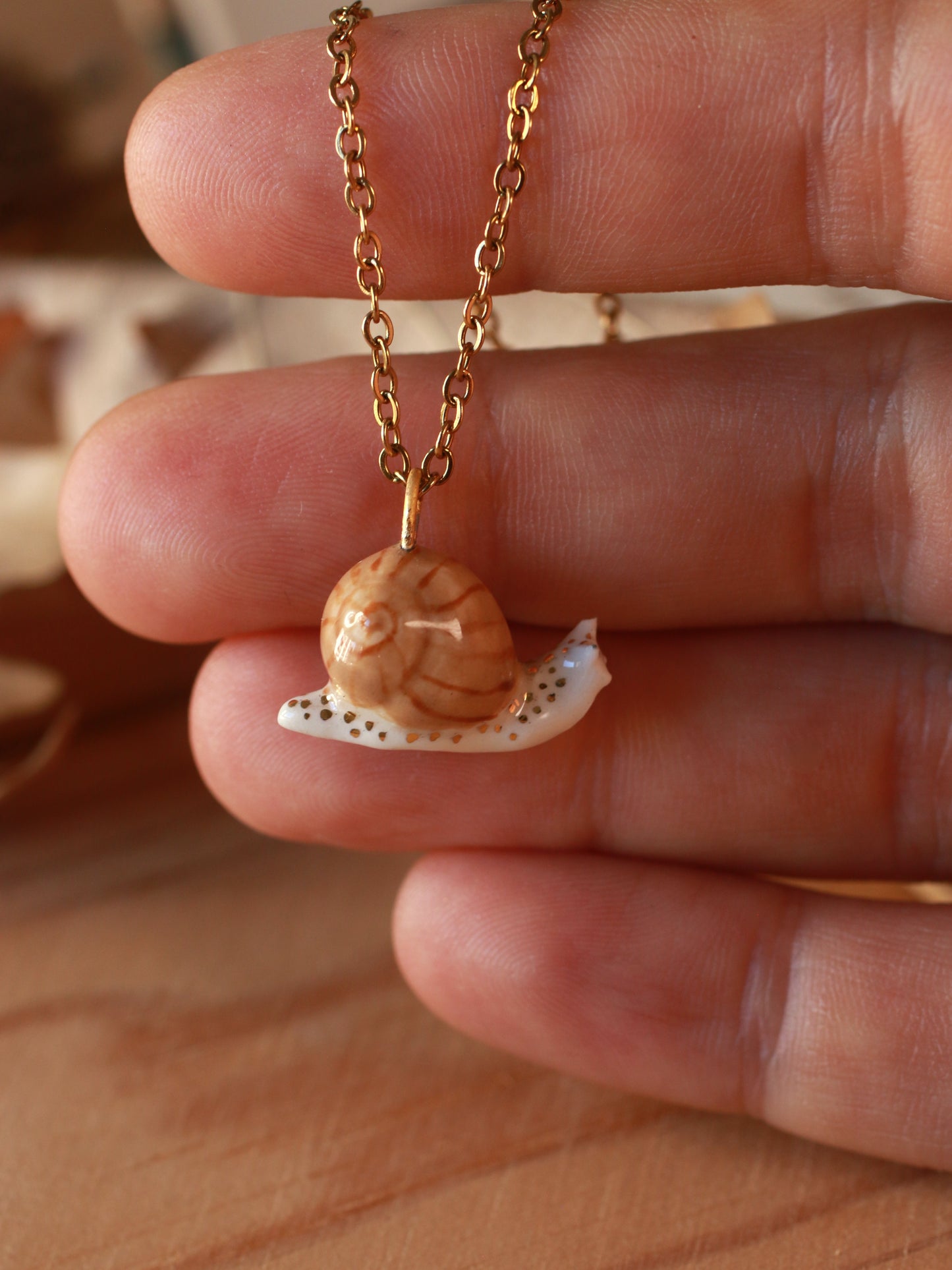 Snail necklace