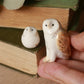 Ceramic owl mama and baby owl - Ceramic owl figures