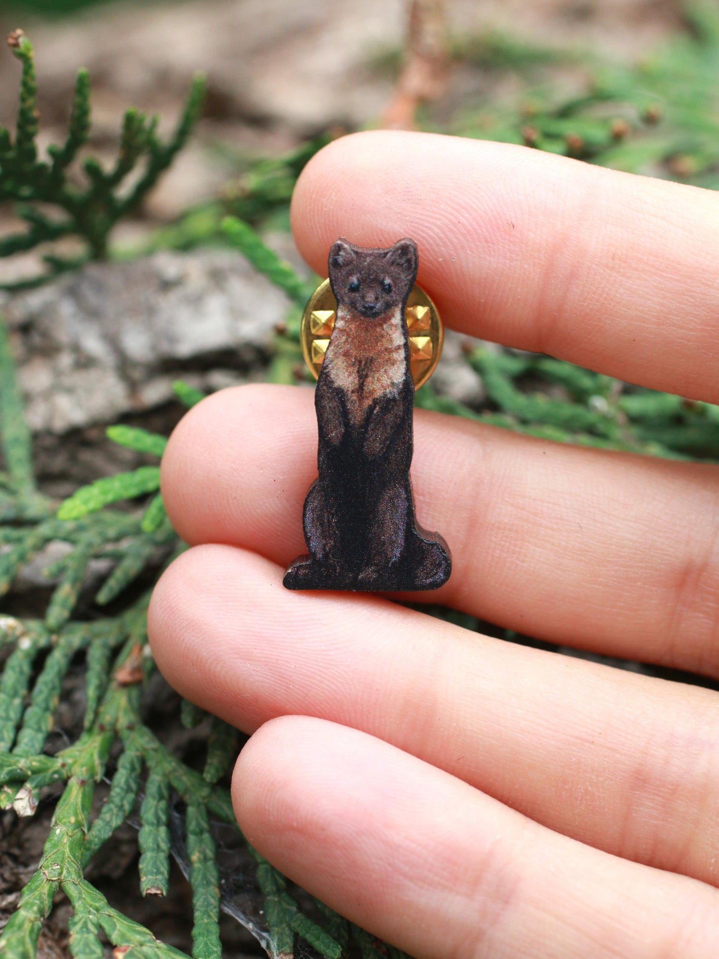 Pine marten pin