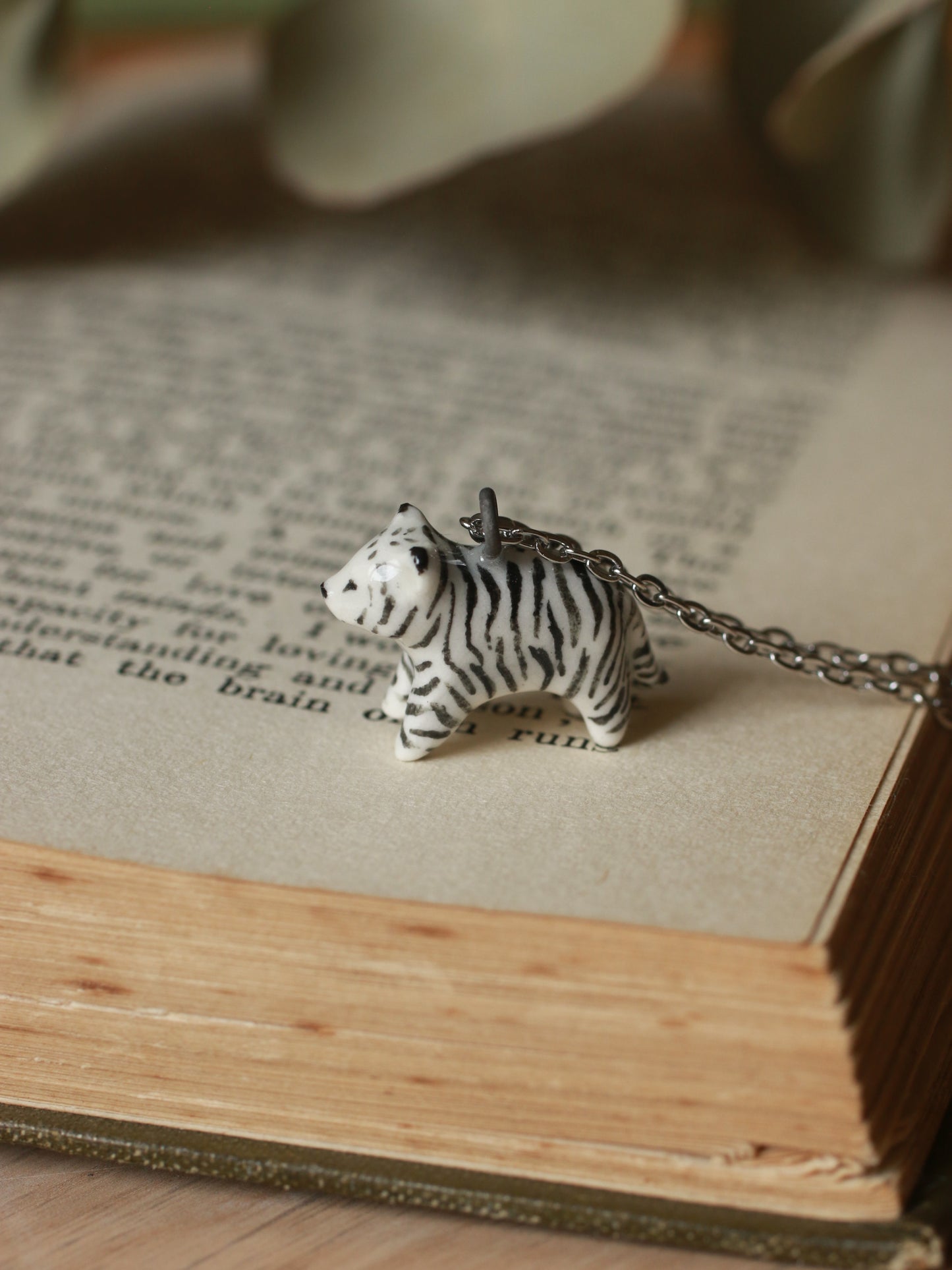 Ceramic Tiger necklace