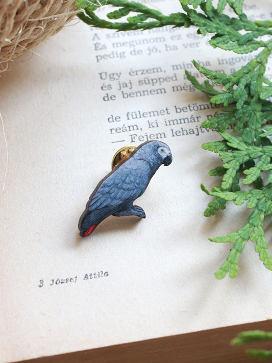 African grey parrot pin