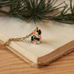 Calico cat necklace