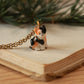 Calico cat necklace