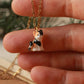 Calico cat necklace