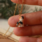 Calico cat necklace