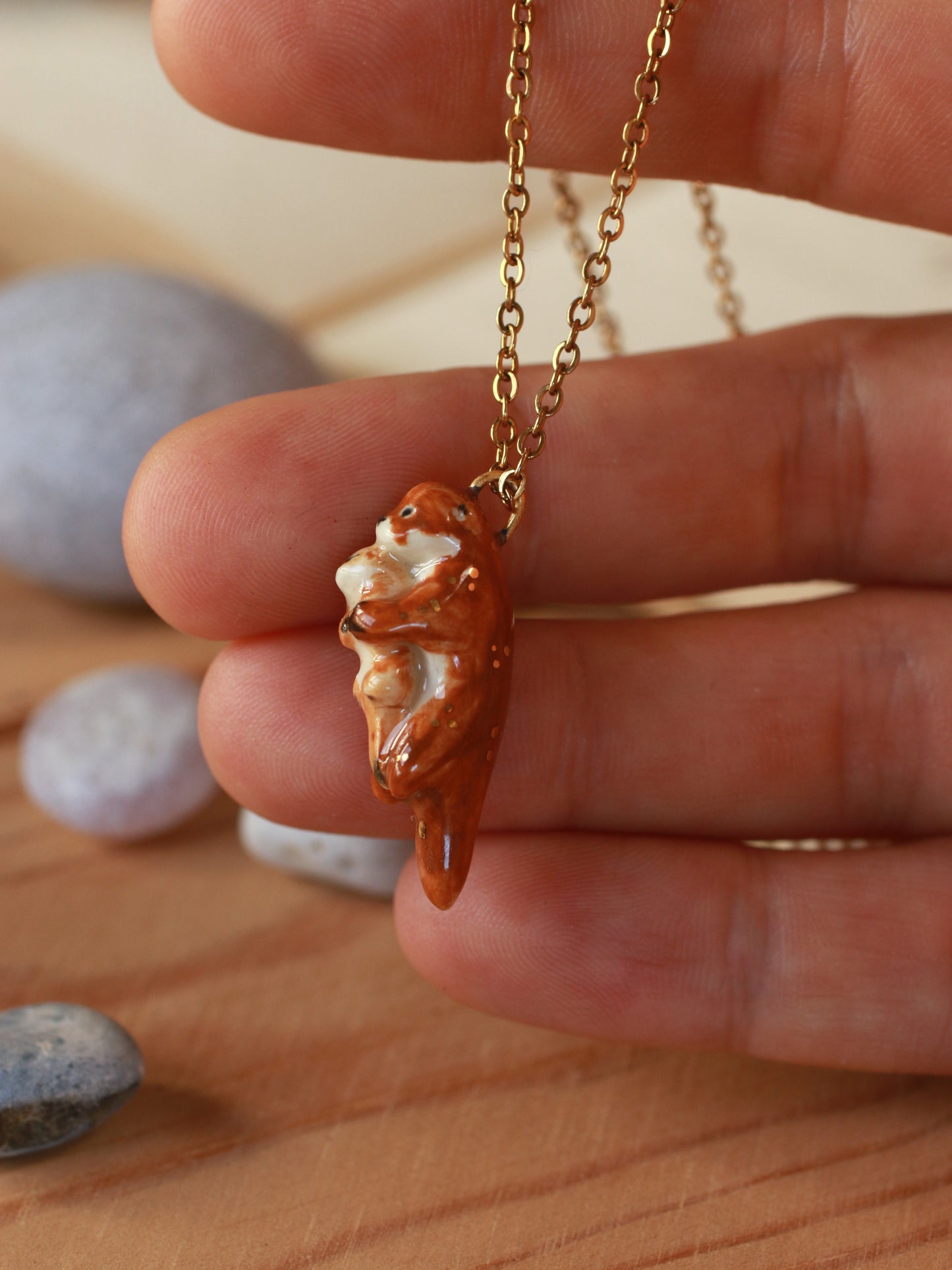 Otter mom with otter pup