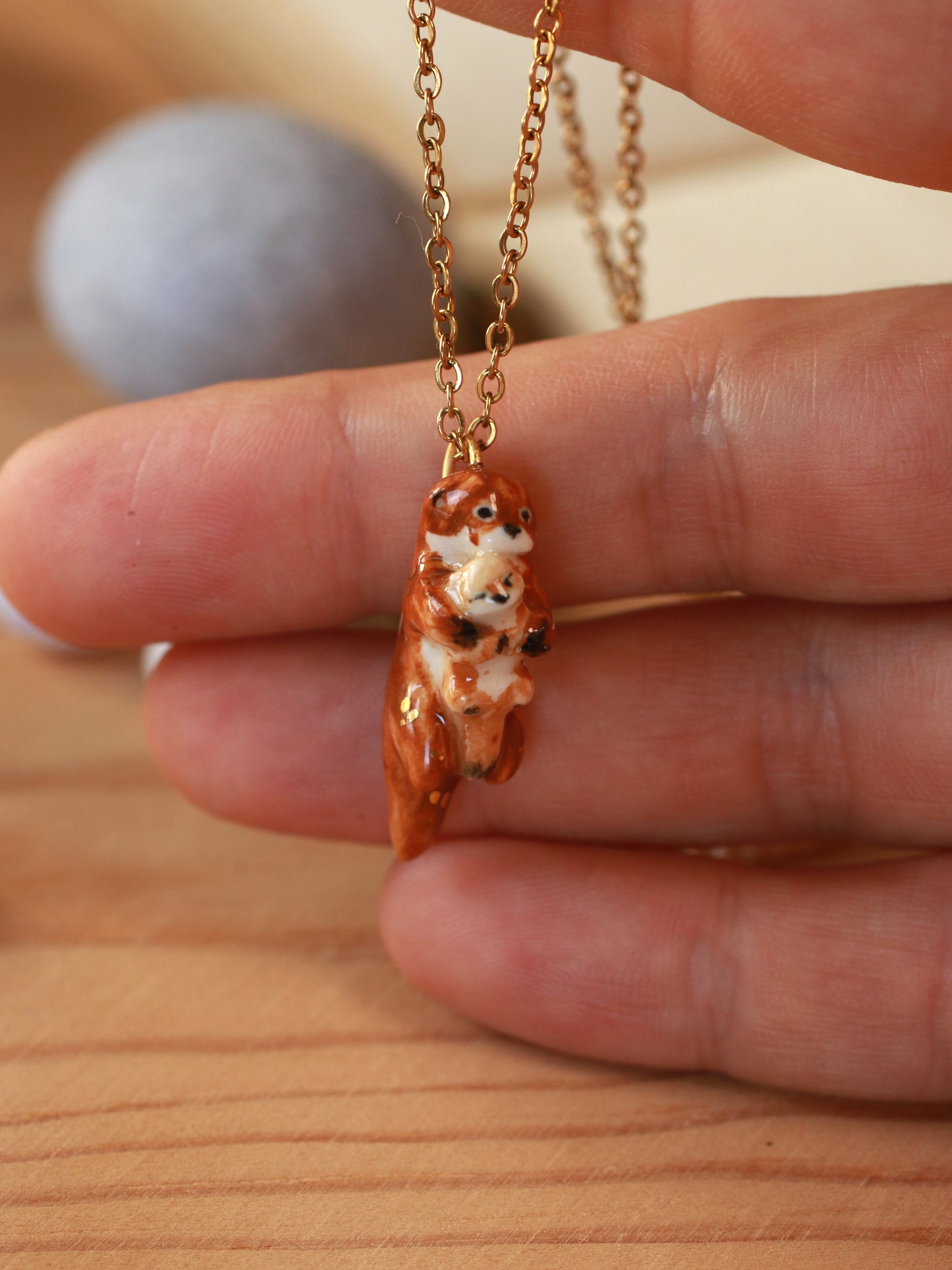 Otter mom with otter pup