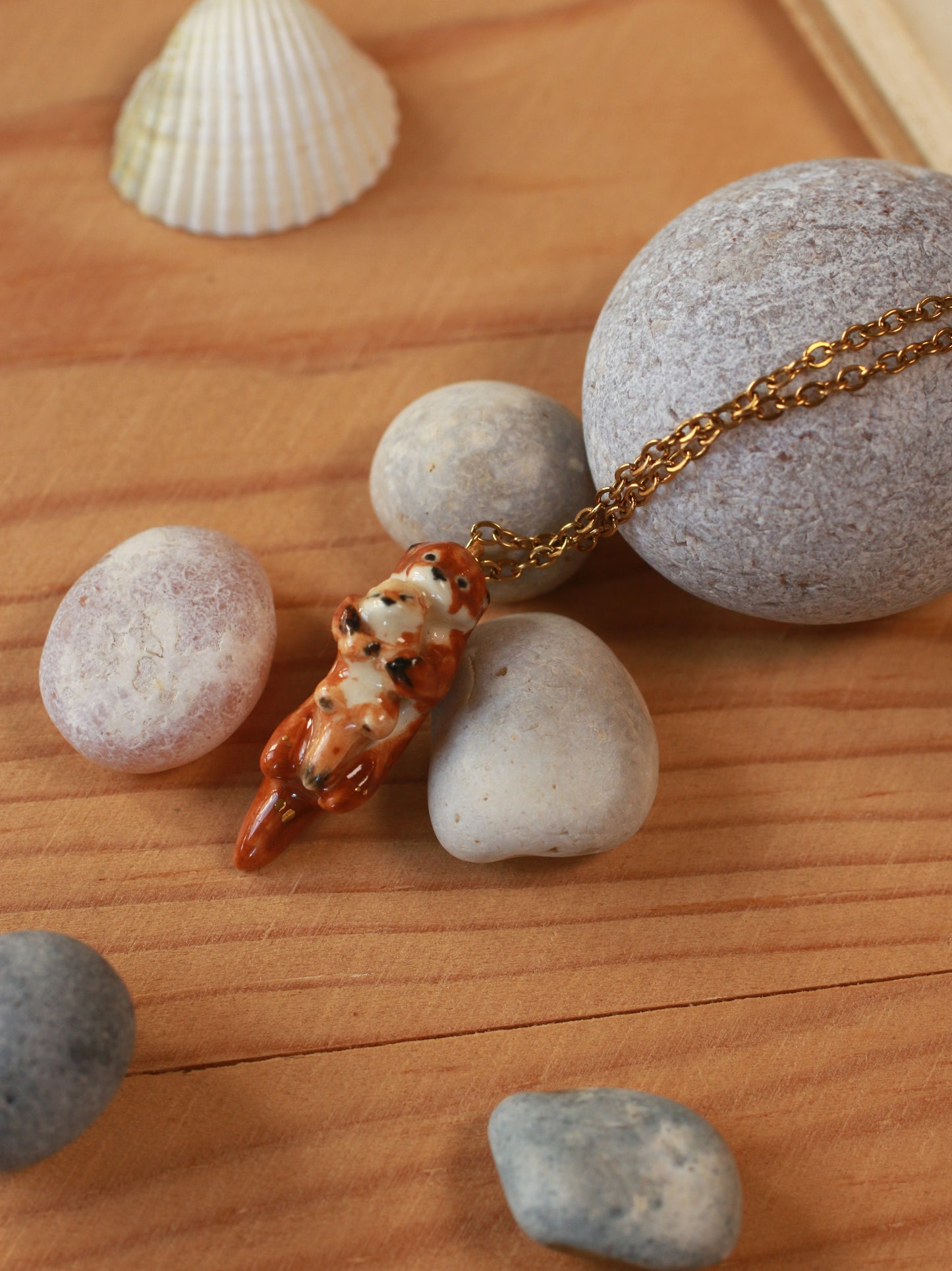 Otter mom with otter pup