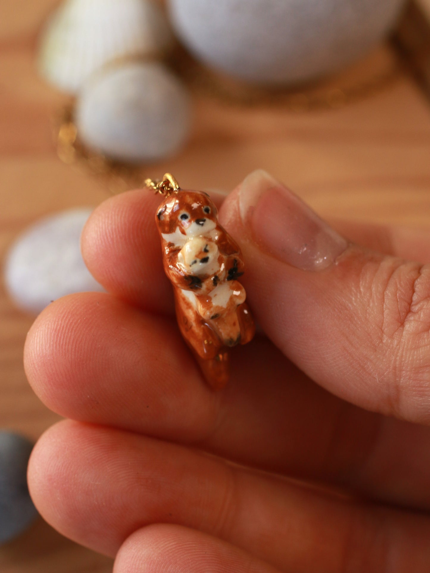 Otter mom with otter pup