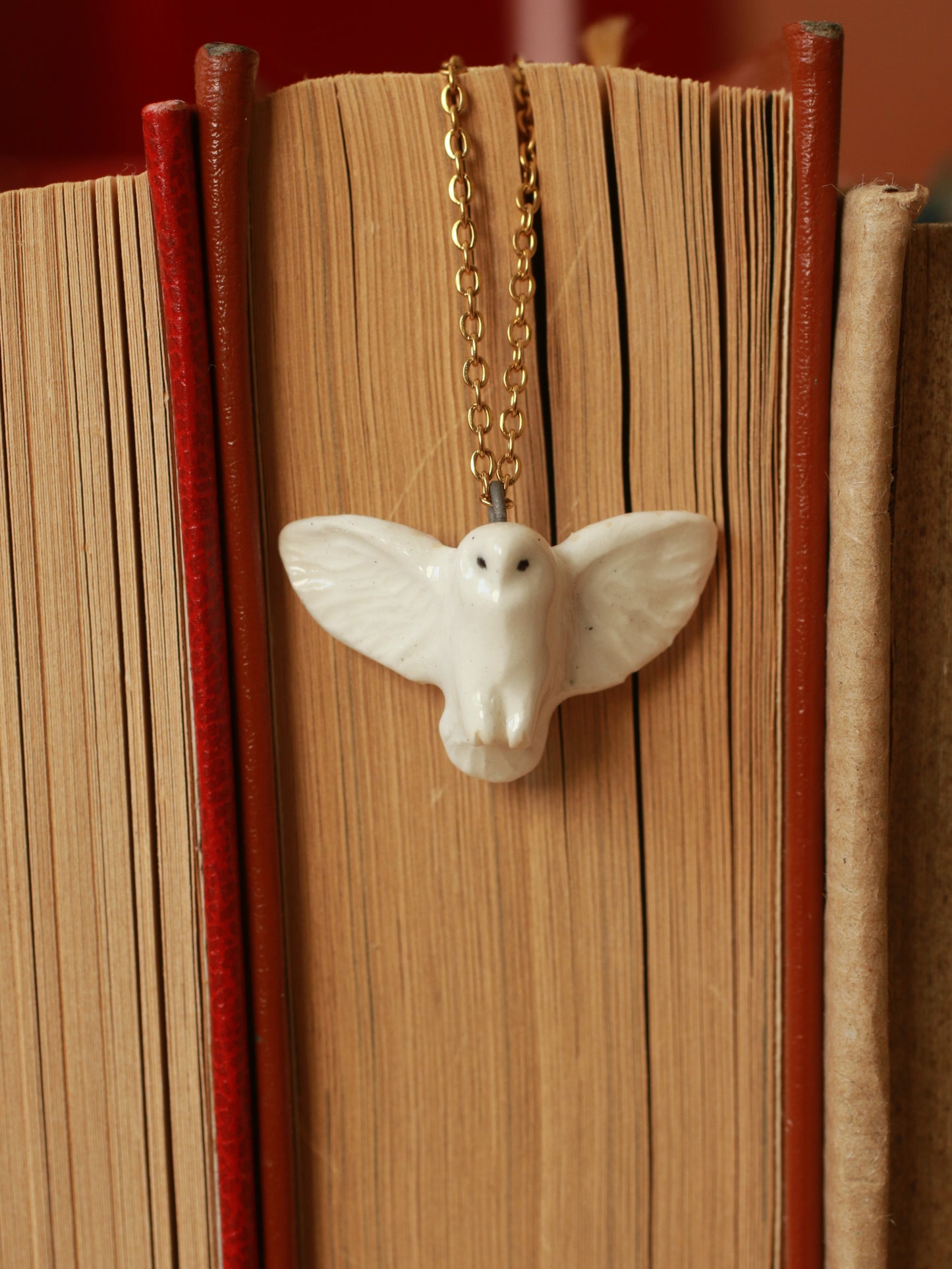 Barn owl necklace