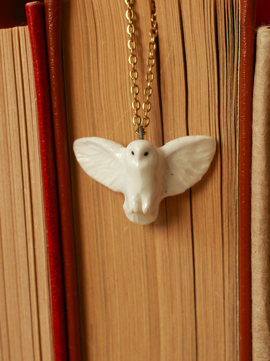 Barn owl necklace