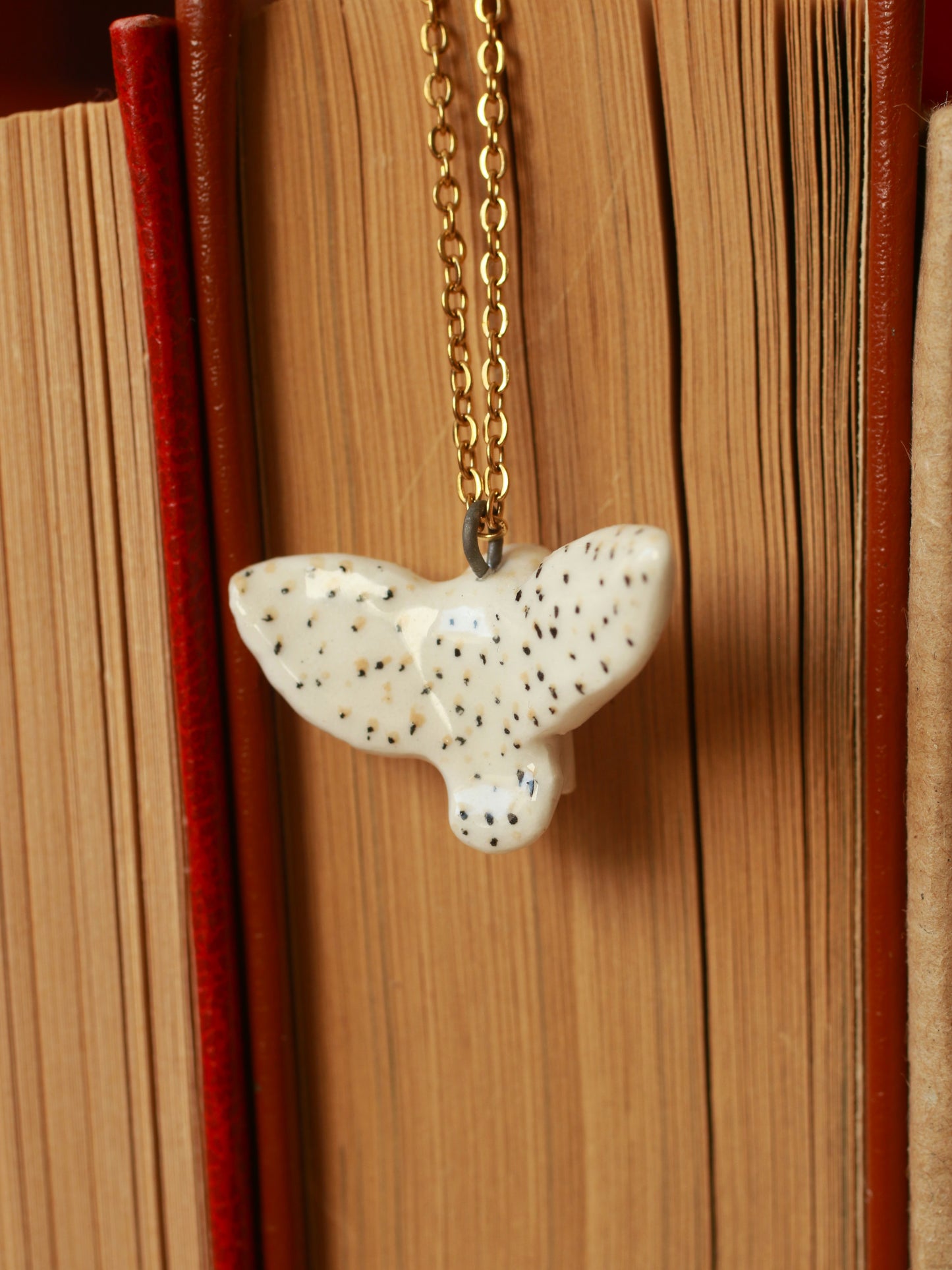 Barn owl necklace