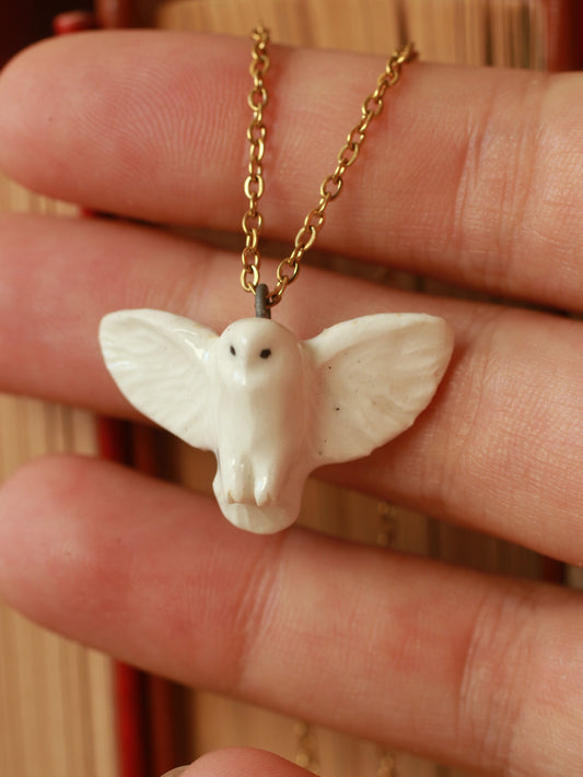 Barn owl necklace