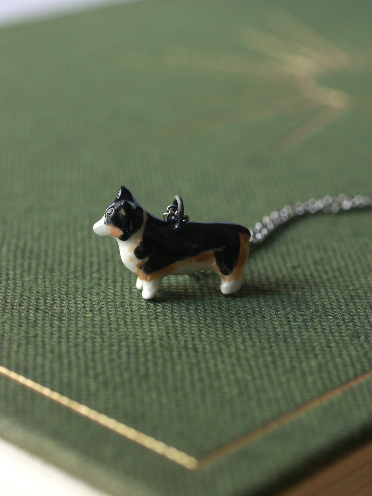 Black corgi necklace