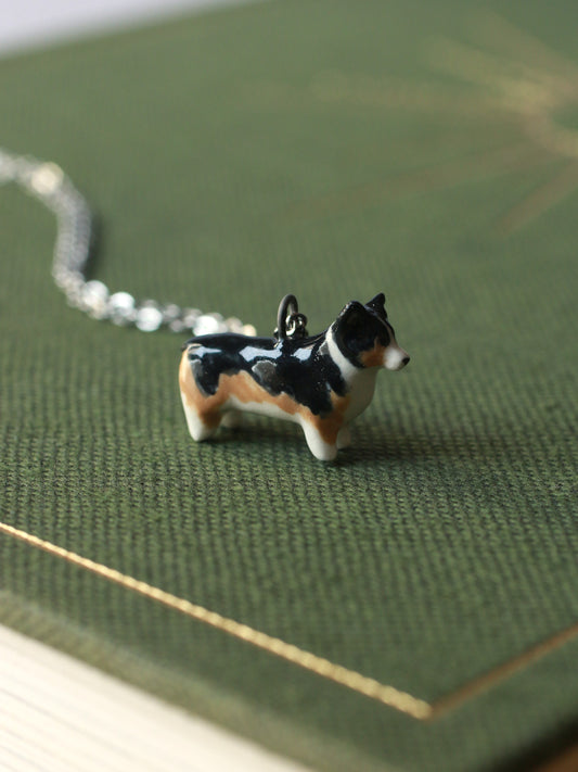 Black corgi necklace