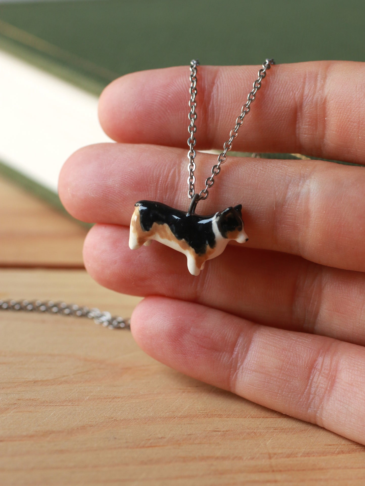 Black corgi necklace