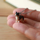 Black corgi necklace