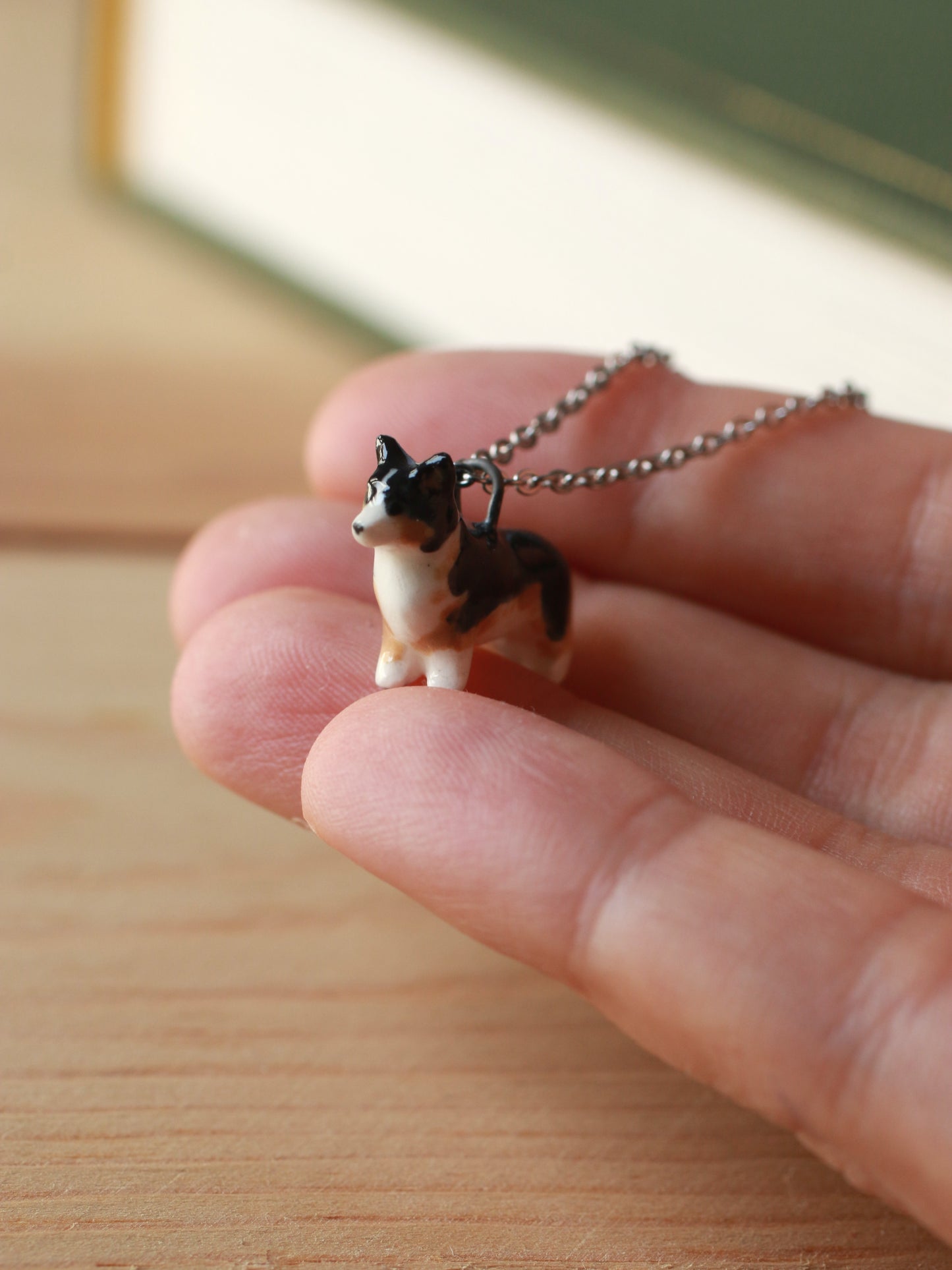 Black corgi necklace