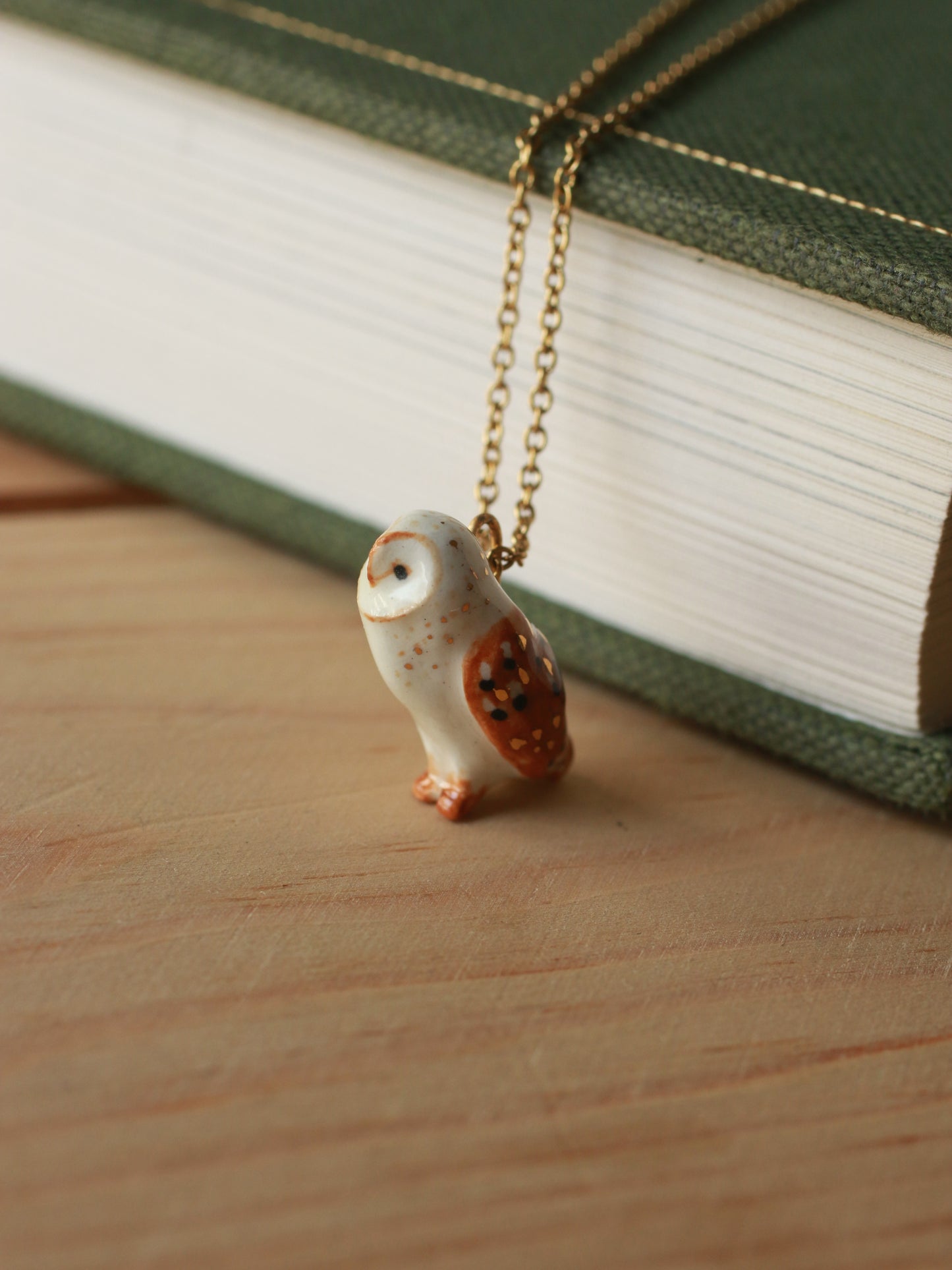 Barn owl necklace