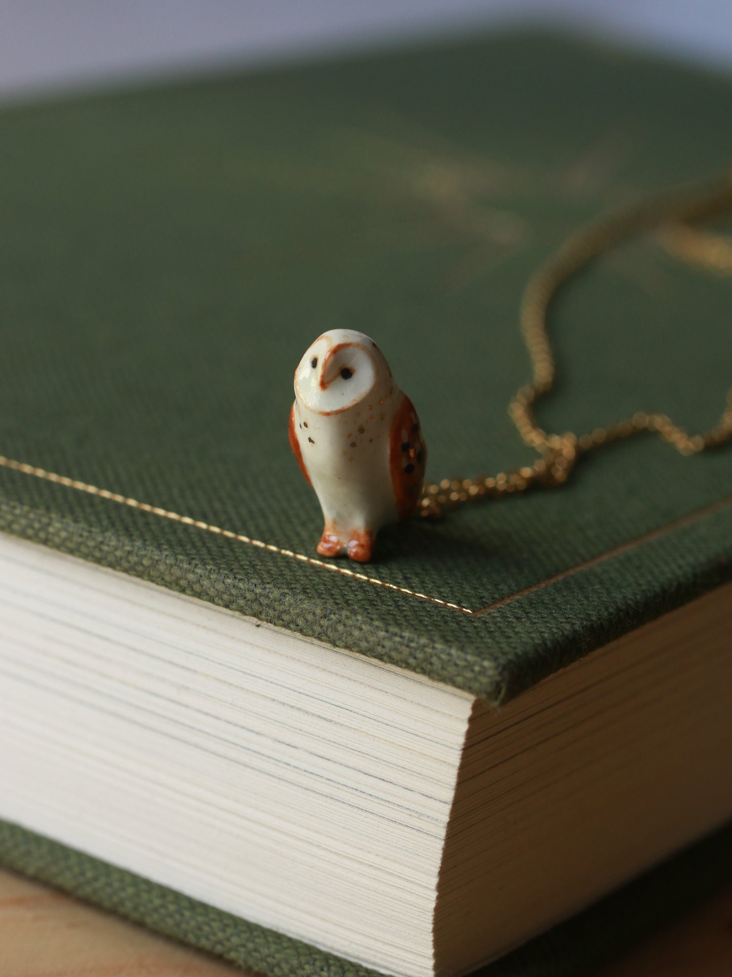 Barn owl necklace
