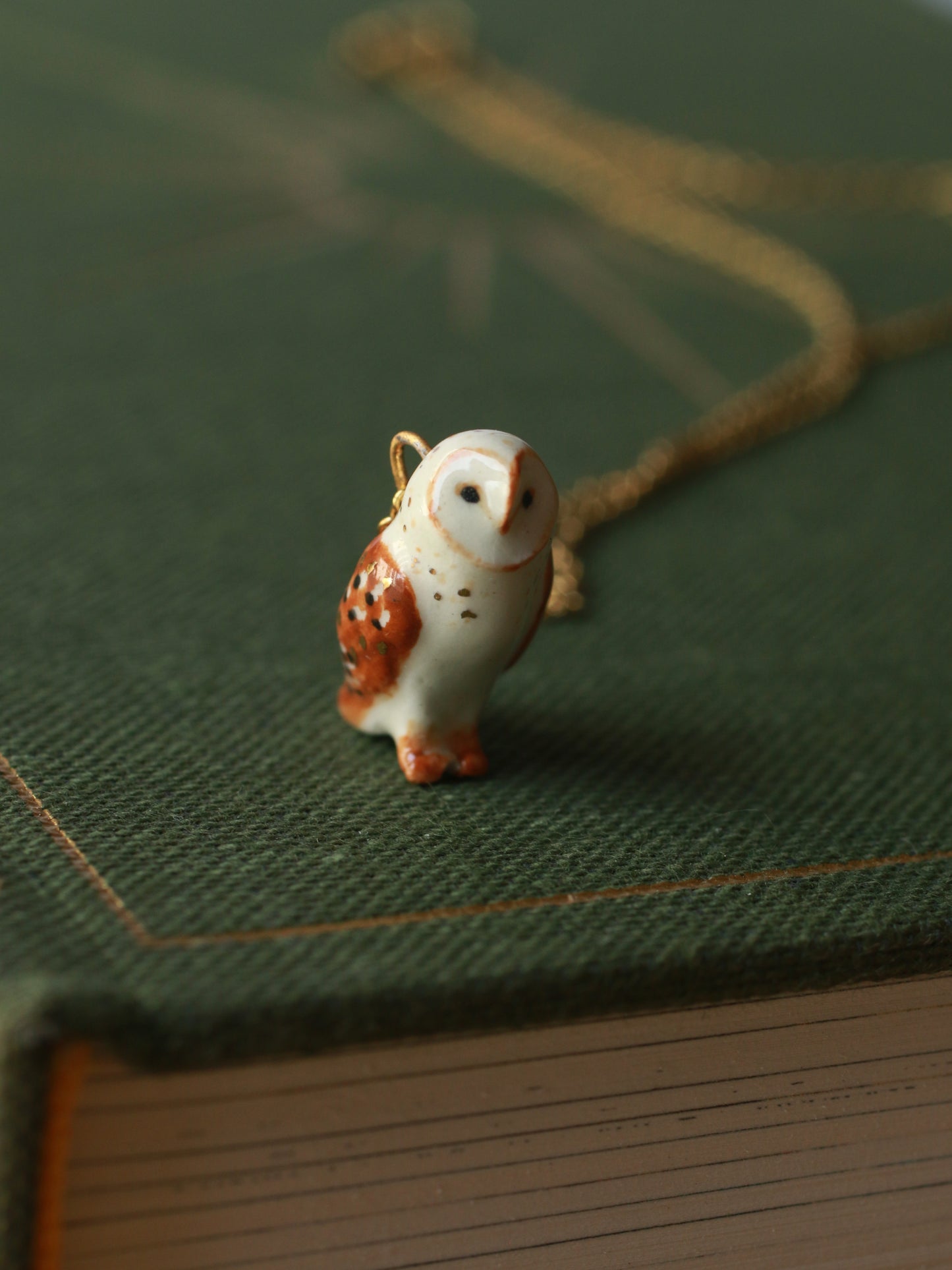 Barn owl necklace
