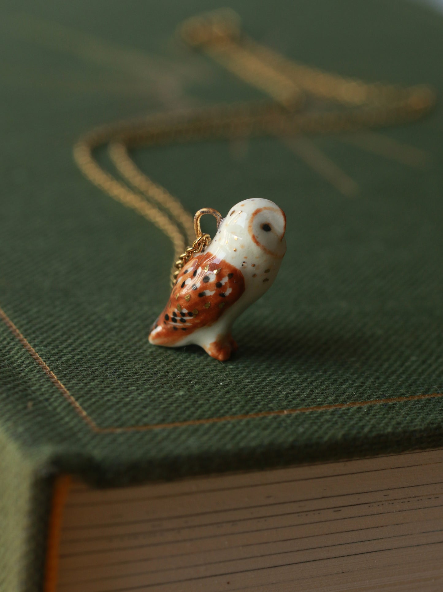 Barn owl necklace