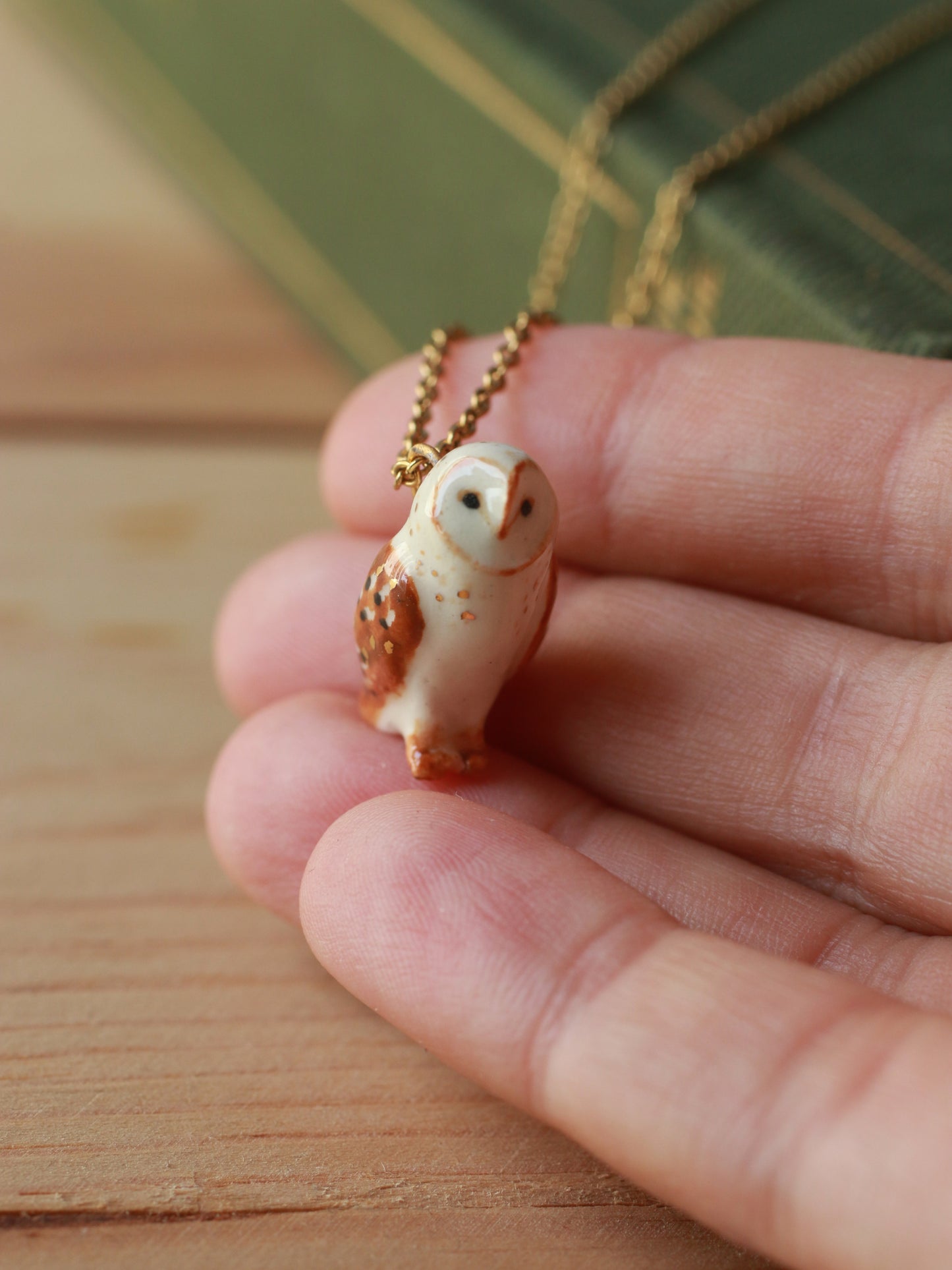 Barn owl necklace