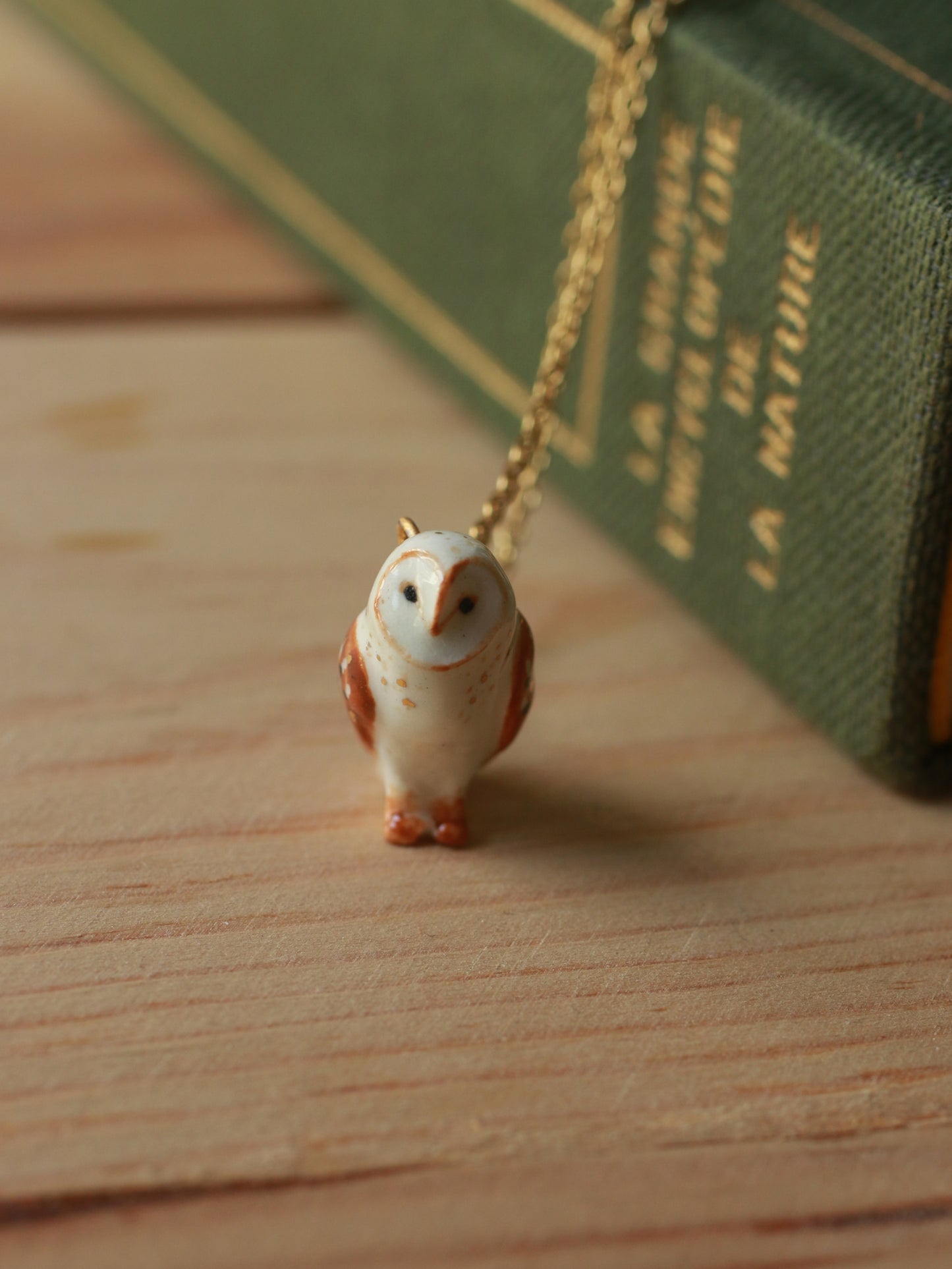 Barn owl necklace