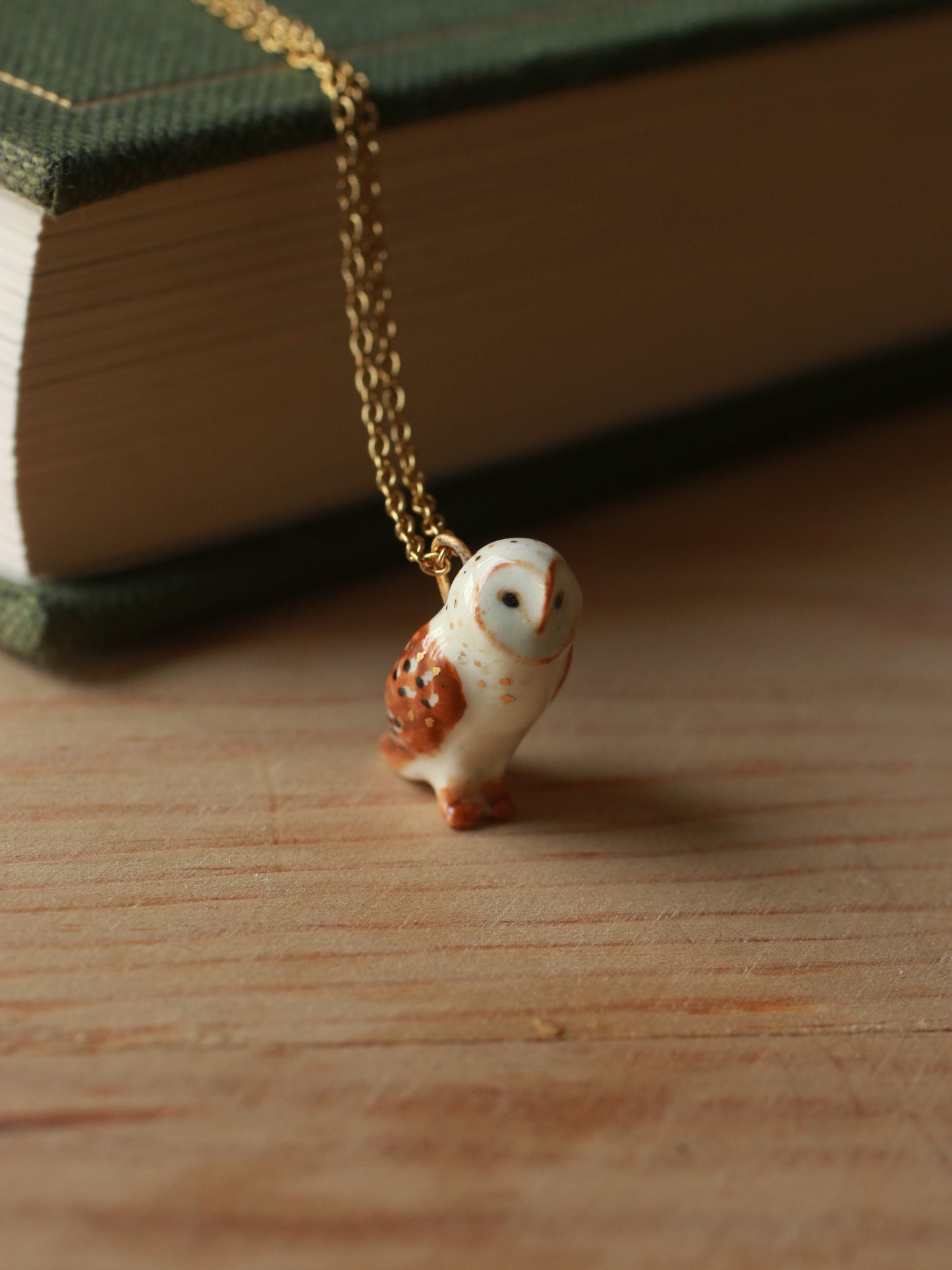 Barn owl necklace