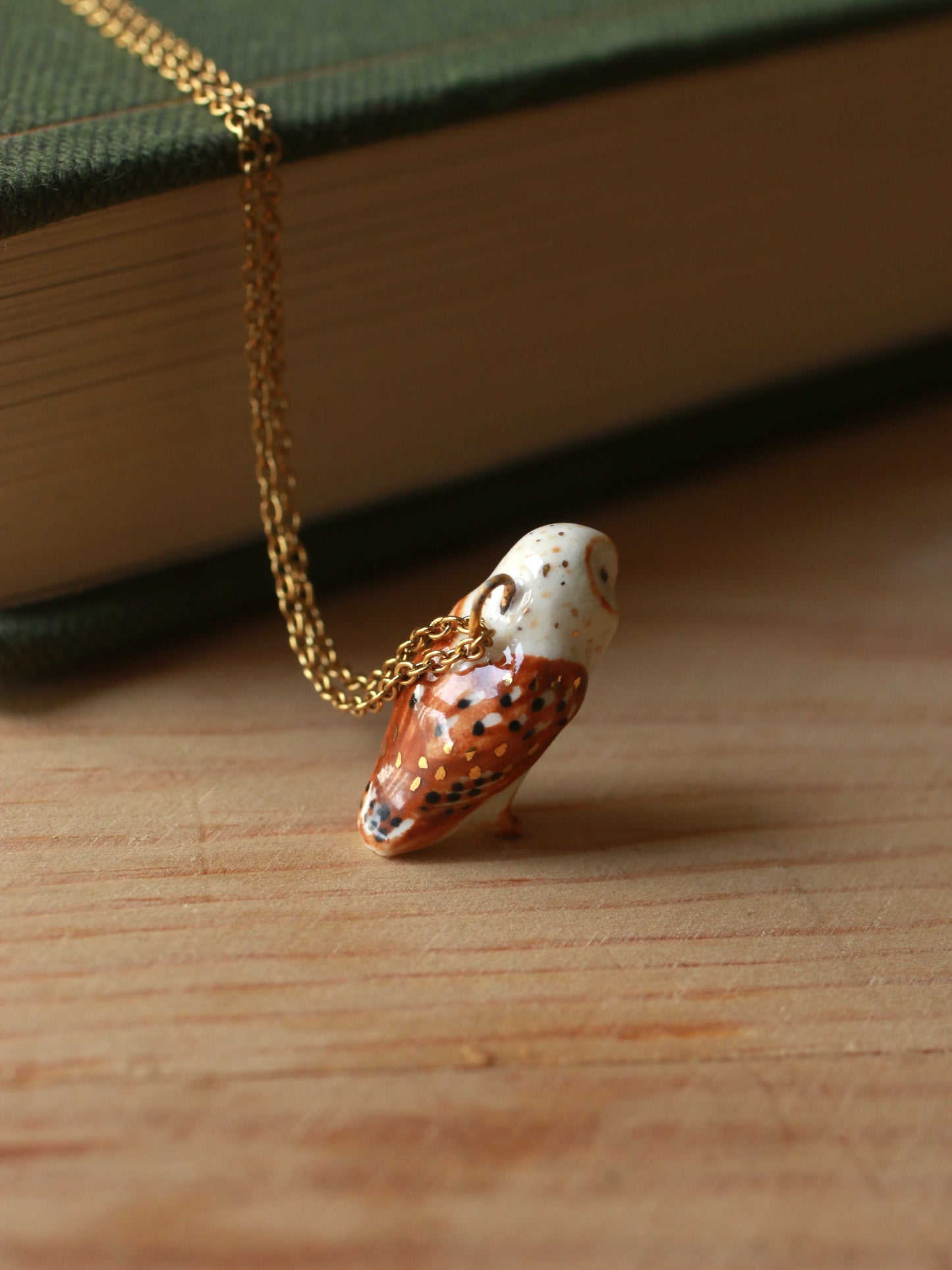 Barn owl necklace