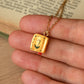 Flower book necklace - Yellow book